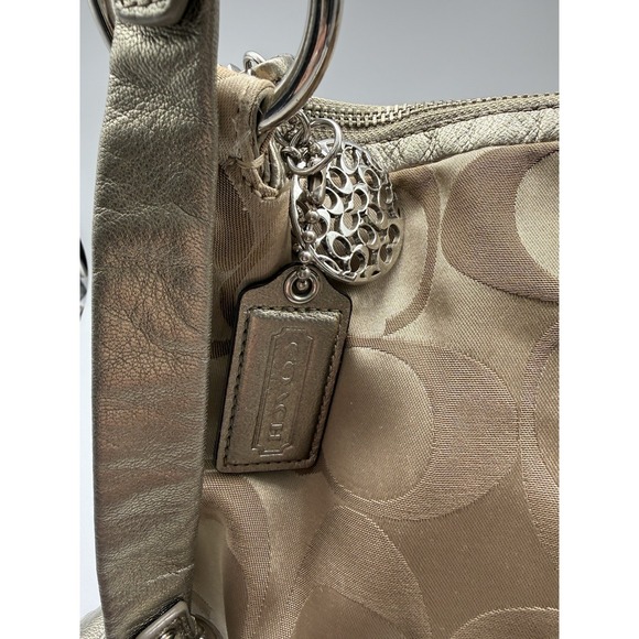COACH Signature Large Tan Hobo Shoulder Bag 12676 - Picture 2 of 16